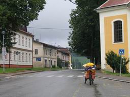 Г. Дештне в Орлицких Горах. На фото тандем.