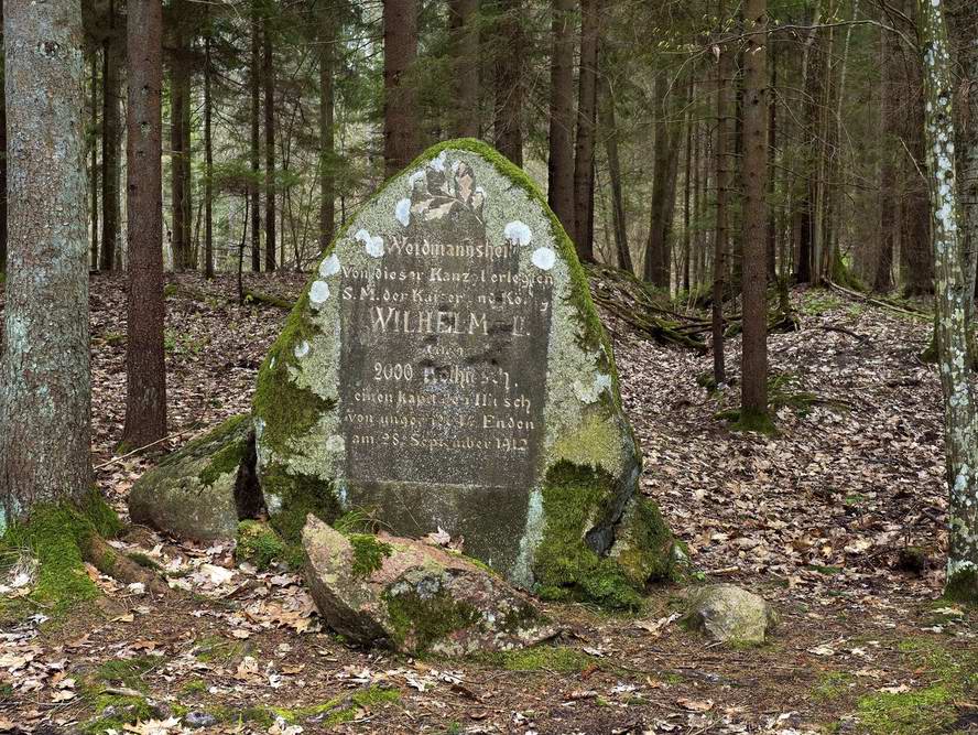 камень 'Вильгельм', в честь охотника ,убившего тут своего 2000го оленя