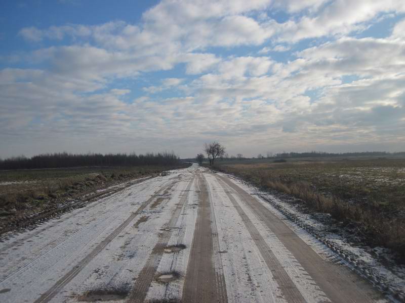 Красивая дорога и красивое небо