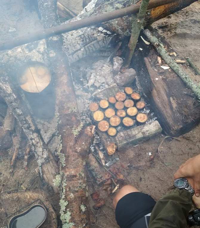 На берегу оз. Виштынецкое баклажаны в соусе на гриле .