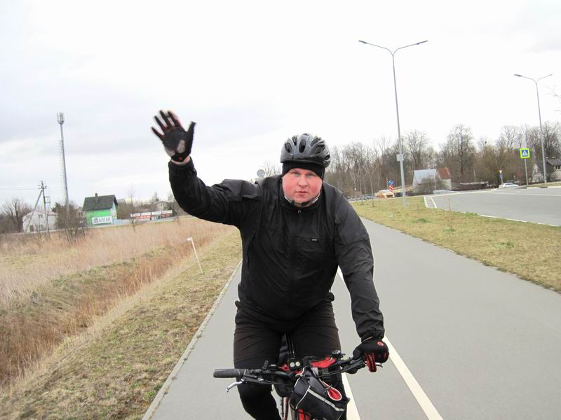Фёдор Щербина на велодорожке автокластера
