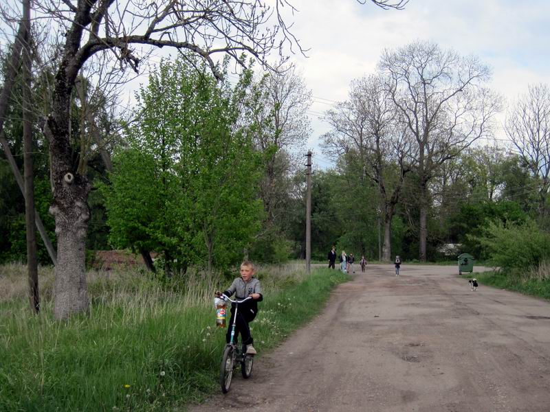 Местный велосипедист в Чайковском