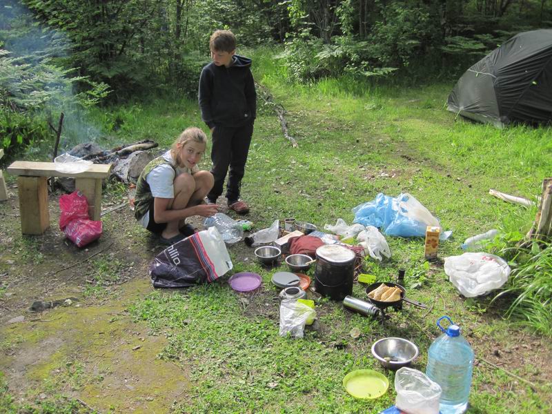 Утро в лагере