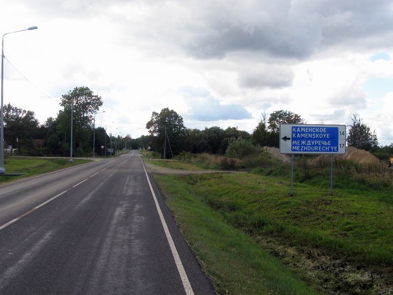 Поворот на Каменское, нам туда.