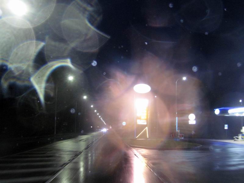 Въезд в Полесск. Начался небольшой дождь