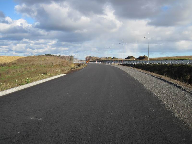 Поднимаемся по съезду на автобан