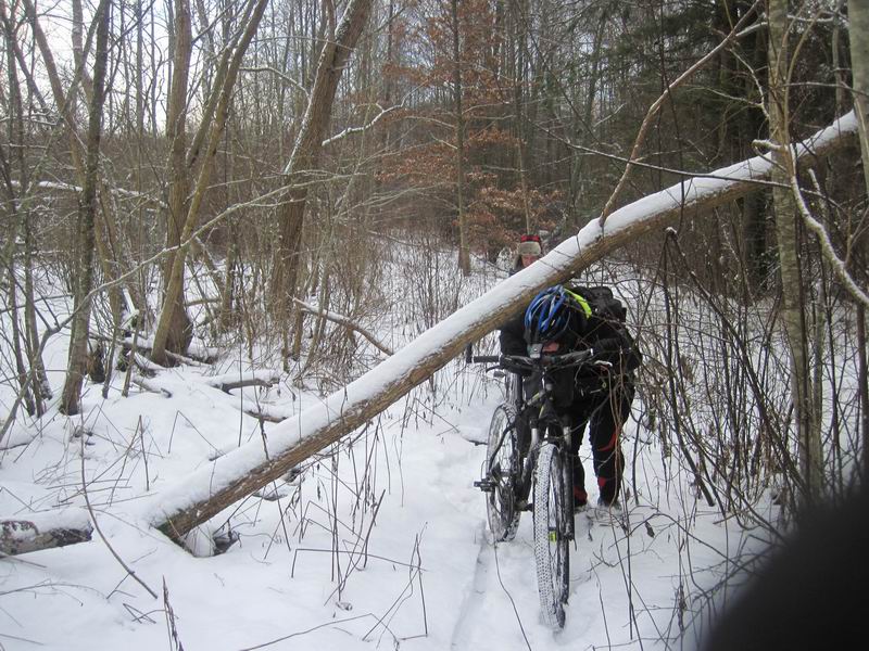 Но через него когда-то была дорога, от которой осталась насыпь