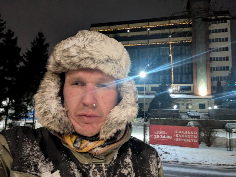 Дмитрий Петухов на финише у мотеля Балтика