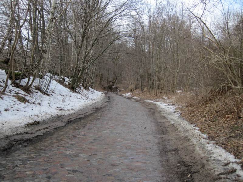 Спуск по брусчатке