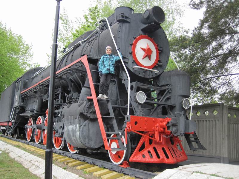 Дамиан на паровозе Л-4159